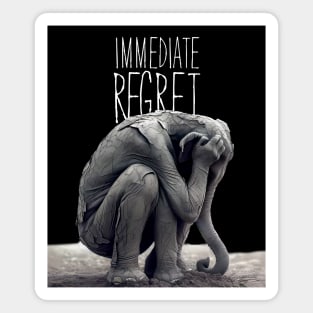 The Republican Party: Immediate Regret on a dark (Knocked Out) background Magnet